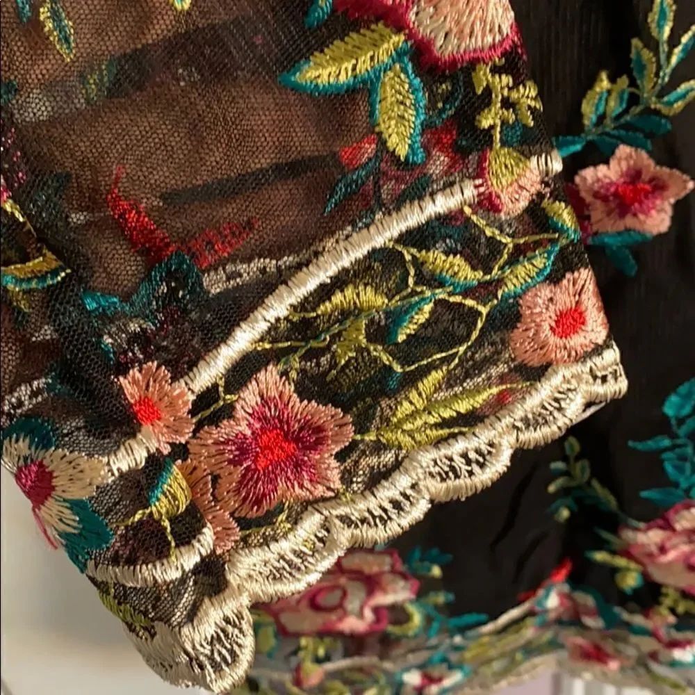 Target Brand Boho Embroidered Sheer Dress - Size Small - Picture 6 of 7